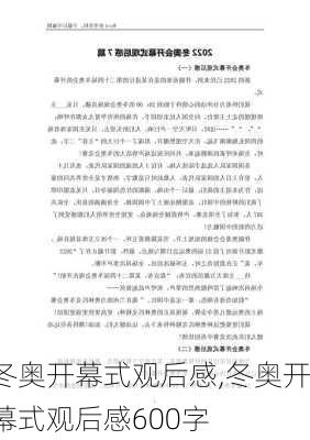 冬奥开幕式观后感,冬奥开幕式观后感600字-第3张图片-星梦范文网