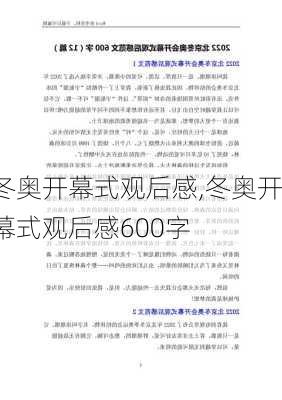 冬奥开幕式观后感,冬奥开幕式观后感600字-第2张图片-星梦范文网