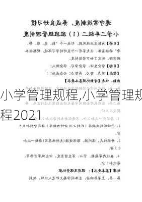 小学管理规程,小学管理规程2021-第1张图片-星梦范文网