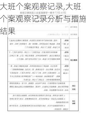 大班个案观察记录,大班个案观察记录分析与措施结果-第1张图片-星梦范文网