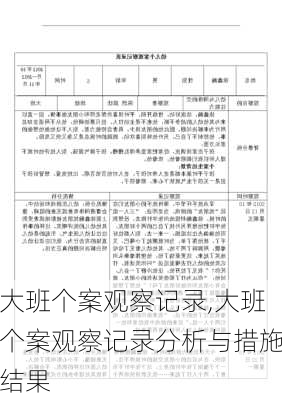 大班个案观察记录,大班个案观察记录分析与措施结果-第3张图片-星梦范文网