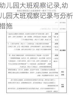 幼儿园大班观察记录,幼儿园大班观察记录与分析措施-第2张图片-星梦范文网