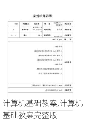 计算机基础教案,计算机基础教案完整版-第2张图片-星梦范文网