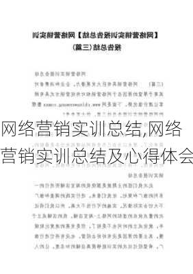 网络营销实训总结,网络营销实训总结及心得体会-第2张图片-星梦范文网