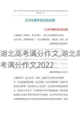 湖北高考满分作文,湖北高考满分作文2022-第2张图片-星梦范文网