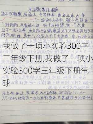 我做了一项小实验300字三年级下册,我做了一项小实验300字三年级下册气球-第3张图片-星梦范文网