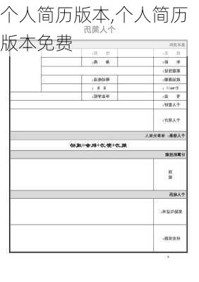 个人简历版本,个人简历版本免费-第3张图片-星梦范文网