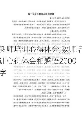 教师培训心得体会,教师培训心得体会和感悟2000字-第3张图片-星梦范文网