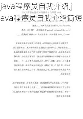 java程序员自我介绍,java程序员自我介绍简短-第3张图片-星梦范文网