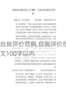 自我评价范例,自我评价范文100字以内-第2张图片-星梦范文网