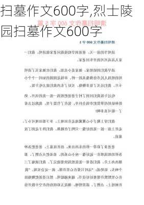 扫墓作文600字,烈士陵园扫墓作文600字-第3张图片-星梦范文网