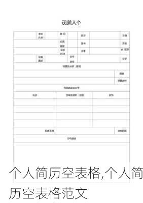 个人简历空表格,个人简历空表格范文-第2张图片-星梦范文网