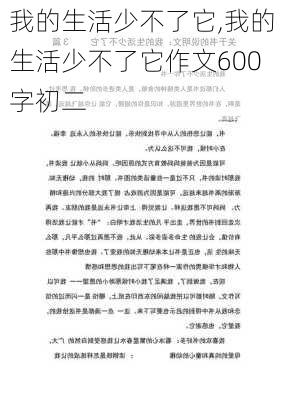 我的生活少不了它,我的生活少不了它作文600字初二-第2张图片-星梦范文网