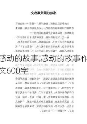 感动的故事,感动的故事作文600字-第2张图片-星梦范文网