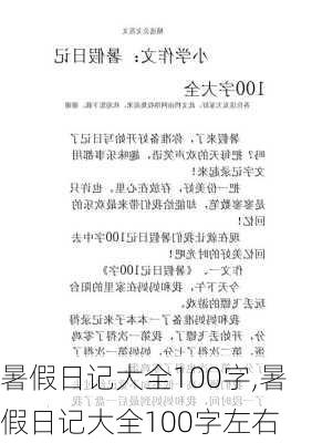 暑假日记大全100字,暑假日记大全100字左右-第2张图片-星梦范文网