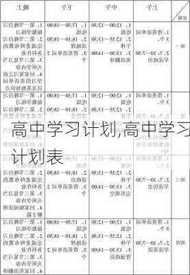 高中学习计划,高中学习计划表-第3张图片-星梦范文网