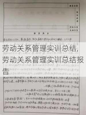 劳动关系管理实训总结,劳动关系管理实训总结报告-第2张图片-星梦范文网