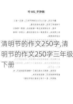 清明节的作文250字,清明节的作文250字三年级下册-第1张图片-星梦范文网