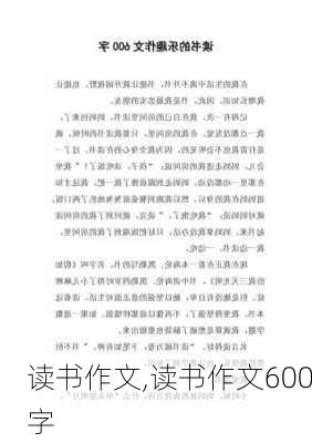 读书作文,读书作文600字-第2张图片-星梦范文网