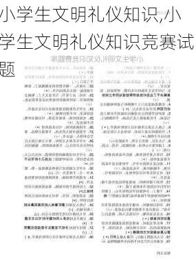 小学生文明礼仪知识,小学生文明礼仪知识竞赛试题-第3张图片-星梦范文网