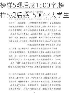 榜样5观后感1500字,榜样5观后感1500字大学生-第1张图片-星梦范文网