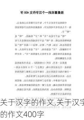 关于汉字的作文,关于汉字的作文400字-第2张图片-星梦范文网