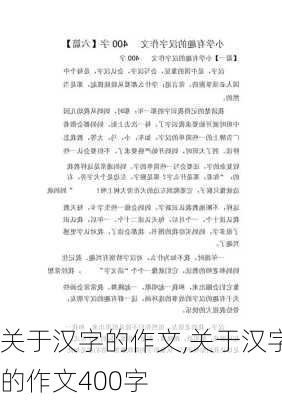 关于汉字的作文,关于汉字的作文400字-第3张图片-星梦范文网