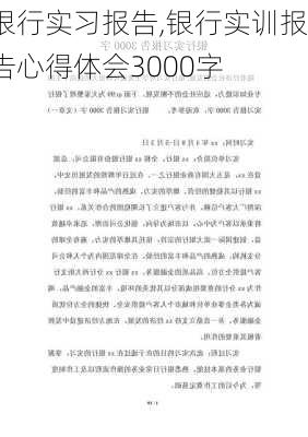 银行实习报告,银行实训报告心得体会3000字