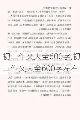 初二作文大全600字,初二作文大全600字左右