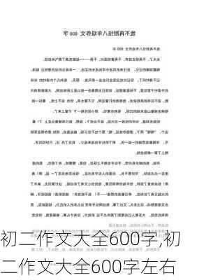 初二作文大全600字,初二作文大全600字左右-第2张图片-星梦范文网