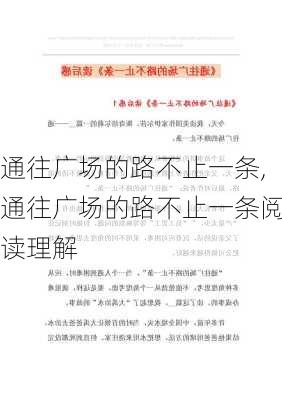 通往广场的路不止一条,通往广场的路不止一条阅读理解-第2张图片-星梦范文网