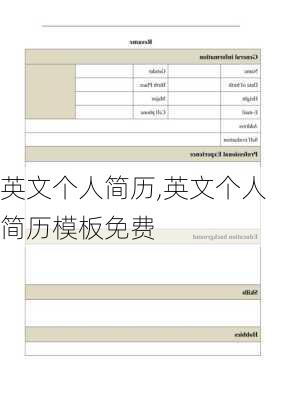 英文个人简历,英文个人简历模板免费-第1张图片-星梦范文网