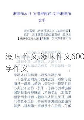 滋味 作文,滋味作文600字作文-第2张图片-星梦范文网