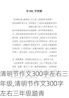 清明节作文300字左右三年级,清明节作文300字左右三年级踏青