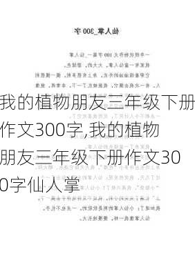 我的植物朋友三年级下册作文300字,我的植物朋友三年级下册作文300字仙人掌-第1张图片-星梦范文网