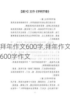 拜年作文600字,拜年作文600字作文