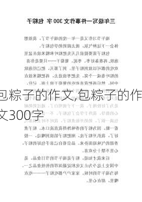 包粽子的作文,包粽子的作文300字-第2张图片-星梦范文网