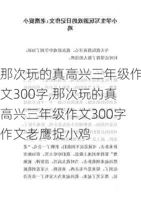 那次玩的真高兴三年级作文300字,那次玩的真高兴三年级作文300字作文老鹰捉小鸡-第3张图片-星梦范文网