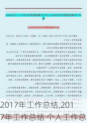 2017年工作总结,2017年工作总结 个人工作总结-第3张图片-星梦范文网