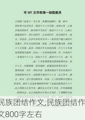 民族团结作文,民族团结作文800字左右-第1张图片-星梦范文网