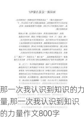 那一次我认识到知识的力量,那一次我认识到知识的力量作文800字-第2张图片-星梦范文网