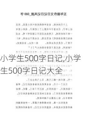 小学生500字日记,小学生500字日记大全-第3张图片-星梦范文网