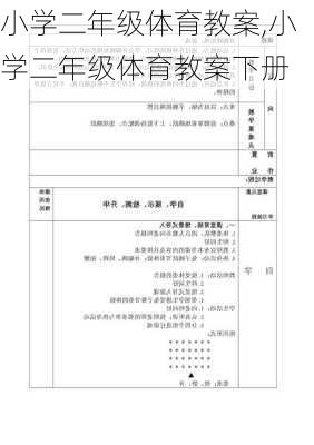 小学二年级体育教案,小学二年级体育教案下册-第1张图片-星梦范文网