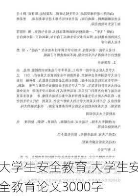 大学生安全教育,大学生安全教育论文3000字-第1张图片-星梦范文网