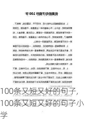 100条又短又好的句子,100条又短又好的句子小学-第2张图片-星梦范文网