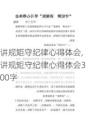 讲规矩守纪律心得体会,讲规矩守纪律心得体会300字-第1张图片-星梦范文网