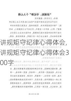 讲规矩守纪律心得体会,讲规矩守纪律心得体会300字-第2张图片-星梦范文网