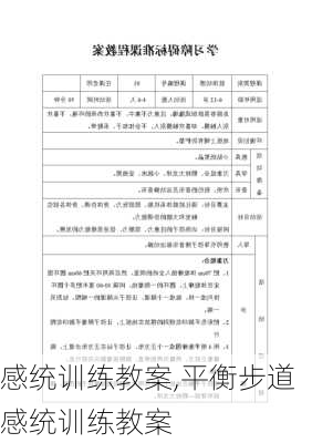 感统训练教案,平衡步道感统训练教案-第3张图片-星梦范文网