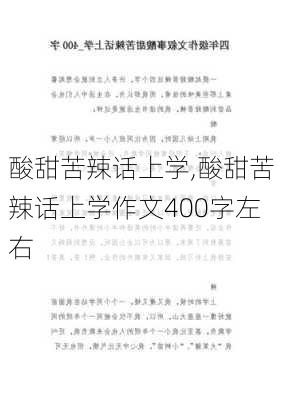 酸甜苦辣话上学,酸甜苦辣话上学作文400字左右-第2张图片-星梦范文网