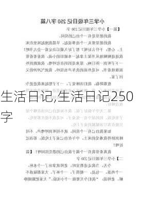 生活日记,生活日记250字-第1张图片-星梦范文网